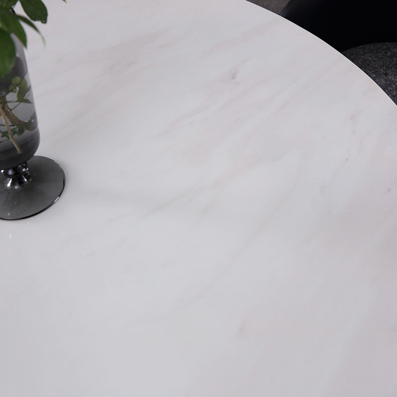 Modern Round Stone Dining Set 1/2/3/4 Pieces Dining Table Set with Padded Chairs