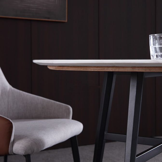 Modern Round Stone Dining Set 1/2/3/4 Pieces Dining Table Set with Padded Chairs