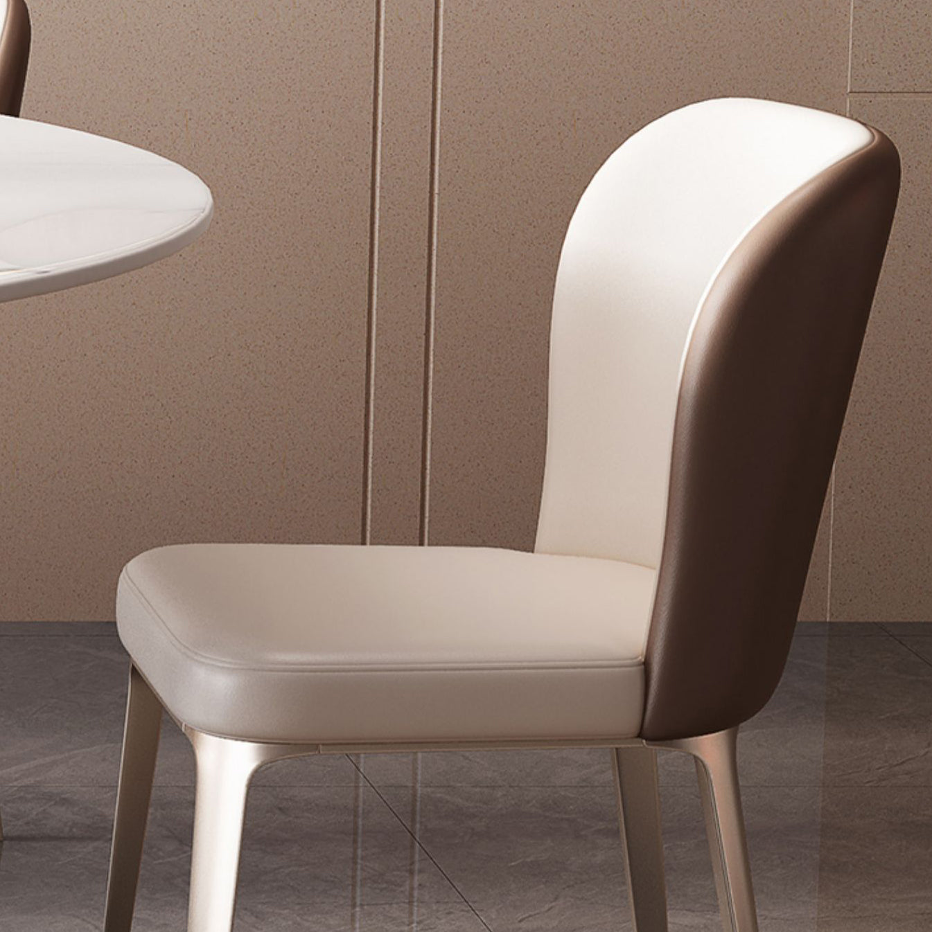 Sintered Stone Dining Table Set 1/4/5/7 Pcs Round Dining Table and Upholstered Chairs