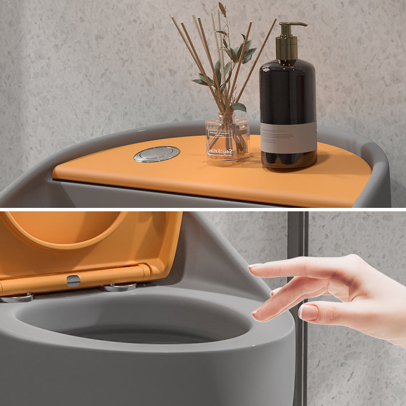 Concealed Tank Flush Toilet Floor Mount One-Piece Toilet with Slow Close Seat