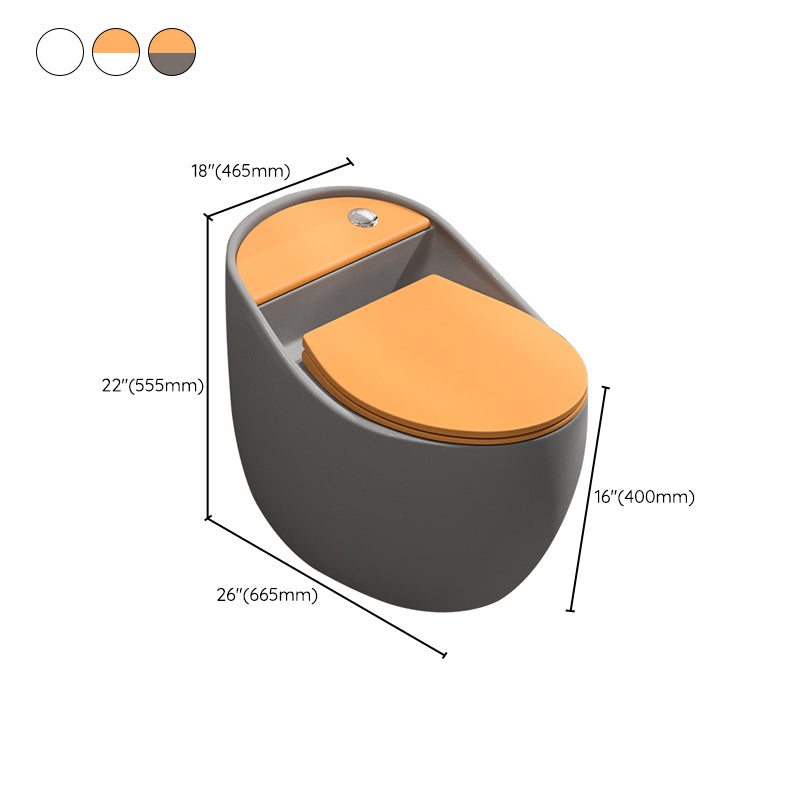 Concealed Tank Flush Toilet Floor Mount One-Piece Toilet with Slow Close Seat