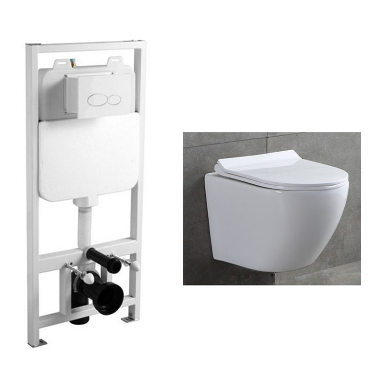 Modern Wall Mount Flush Toilet All-In-One Siphon Jet Toilet Bowl