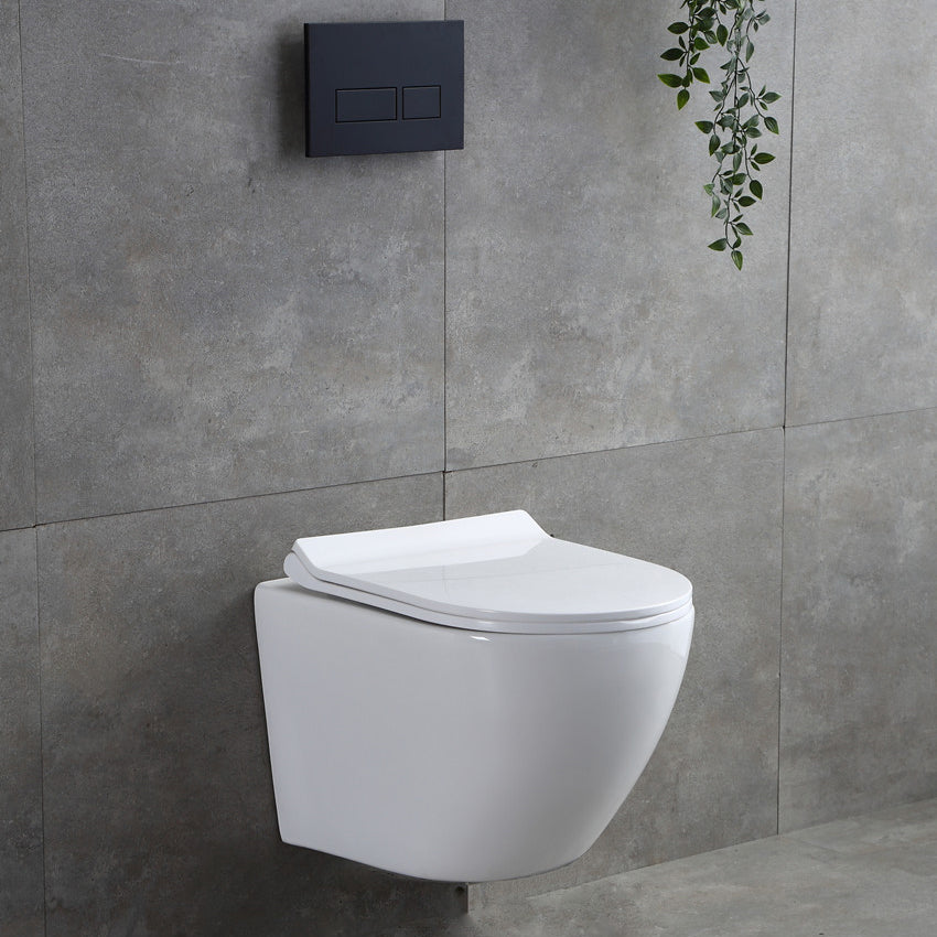 Modern Wall Mount Flush Toilet All-In-One Siphon Jet Toilet Bowl