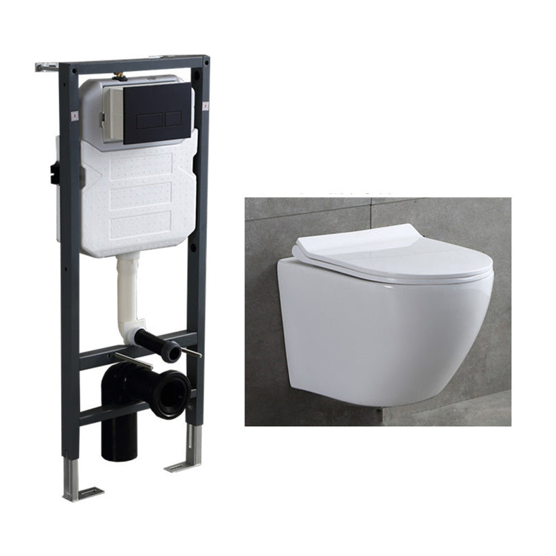 Modern Wall Mount Flush Toilet All-In-One Siphon Jet Toilet Bowl