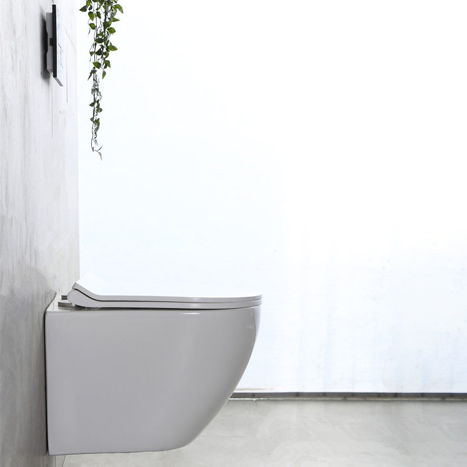 Modern Wall Mount Flush Toilet All-In-One Siphon Jet Toilet Bowl