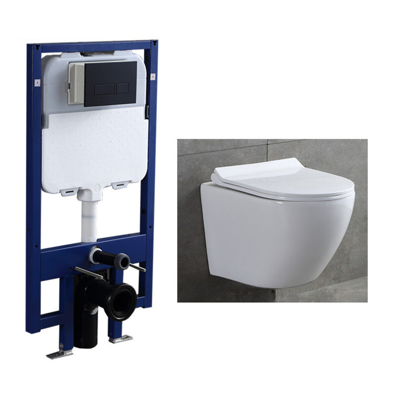Modern Wall Mount Flush Toilet All-In-One Siphon Jet Toilet Bowl