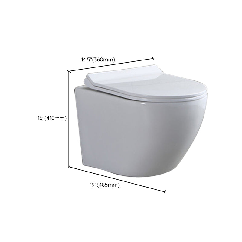 Modern Wall Mount Flush Toilet All-In-One Siphon Jet Toilet Bowl