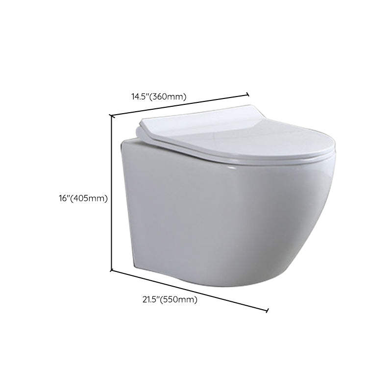 Modern Wall Mount Flush Toilet All-In-One Siphon Jet Toilet Bowl