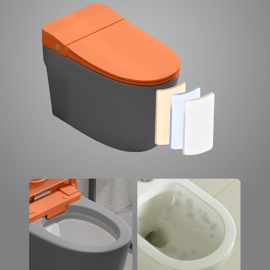 Modern Floor Mount Toilet Bowl Siphon Jet Skirted Toilet with Seat for Bathroom