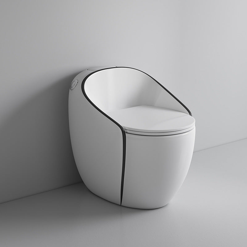 1-Piece Flush Toilet 1.2/1.6 GPF Elongated Toilet Bowl for Bathroom