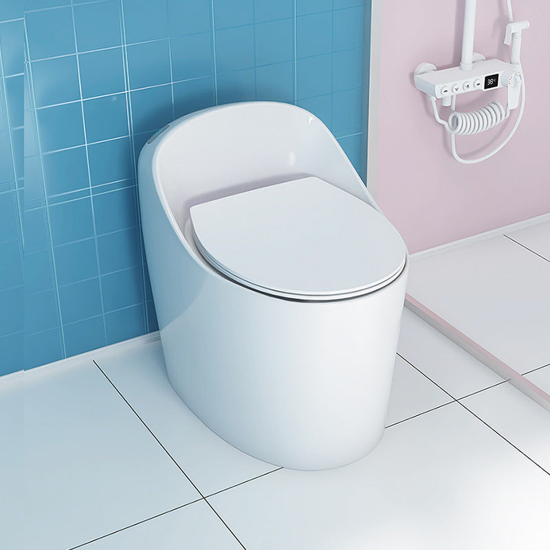 1-Piece Flush Toilet 1.2/1.6 GPF Elongated Toilet Bowl for Bathroom