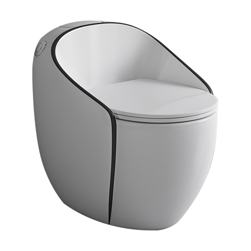 1-Piece Flush Toilet 1.2/1.6 GPF Elongated Toilet Bowl for Bathroom