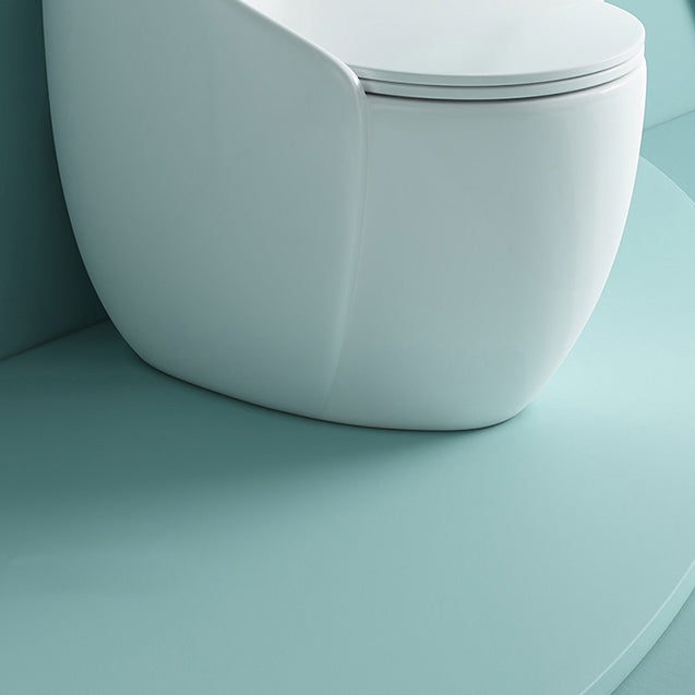 1-Piece Flush Toilet 1.2/1.6 GPF Elongated Toilet Bowl for Bathroom