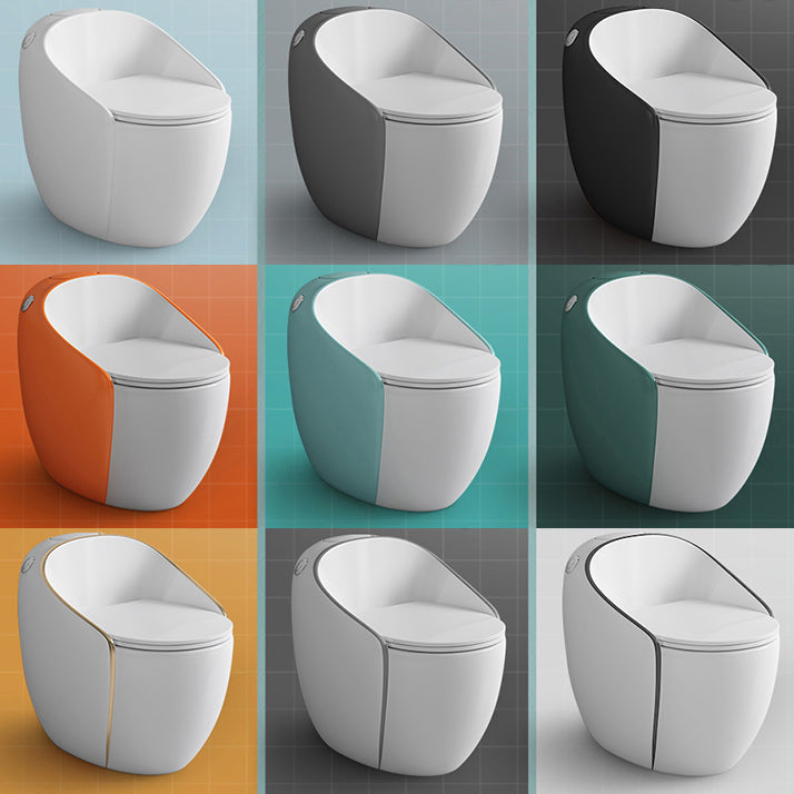 1-Piece Flush Toilet 1.2/1.6 GPF Elongated Toilet Bowl for Bathroom