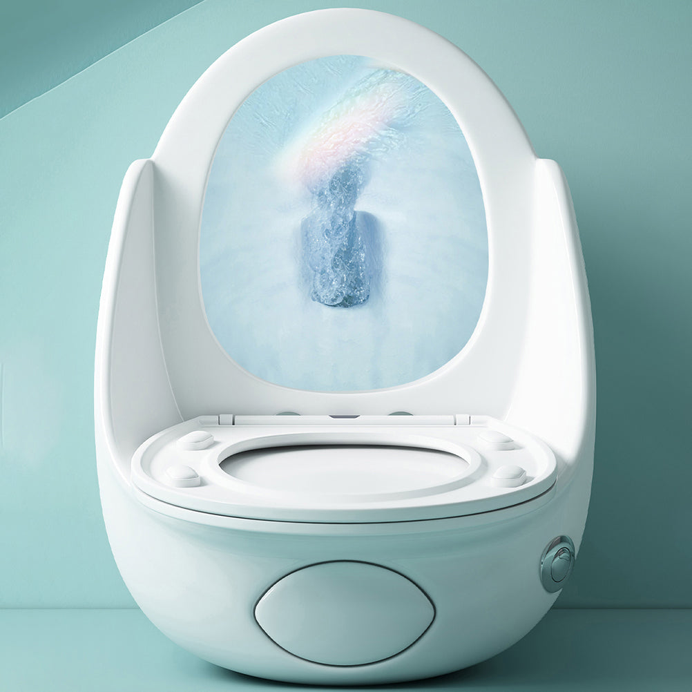 1-Piece Flush Toilet 1.2/1.6 GPF Elongated Toilet Bowl for Bathroom