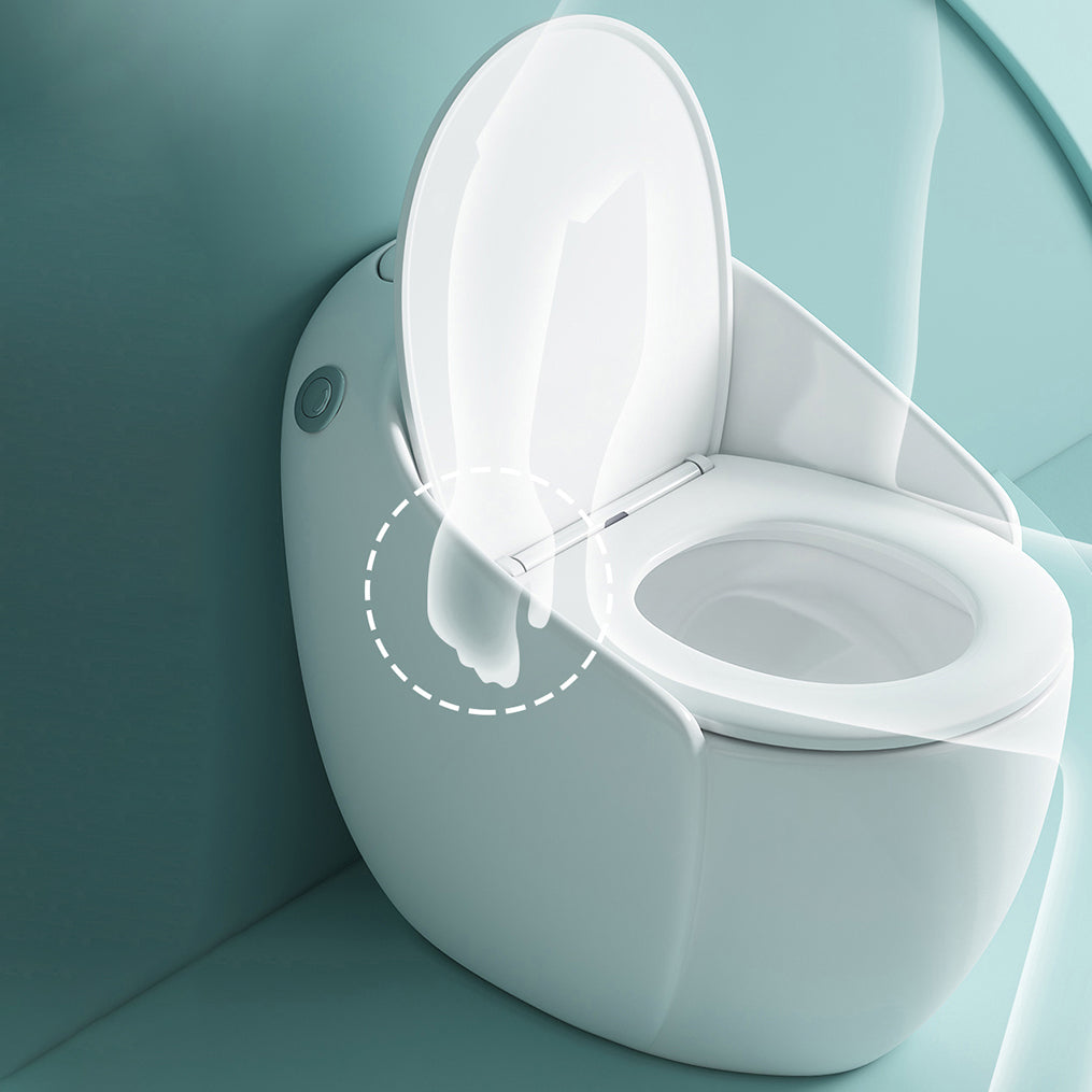 1-Piece Flush Toilet 1.2/1.6 GPF Elongated Toilet Bowl for Bathroom