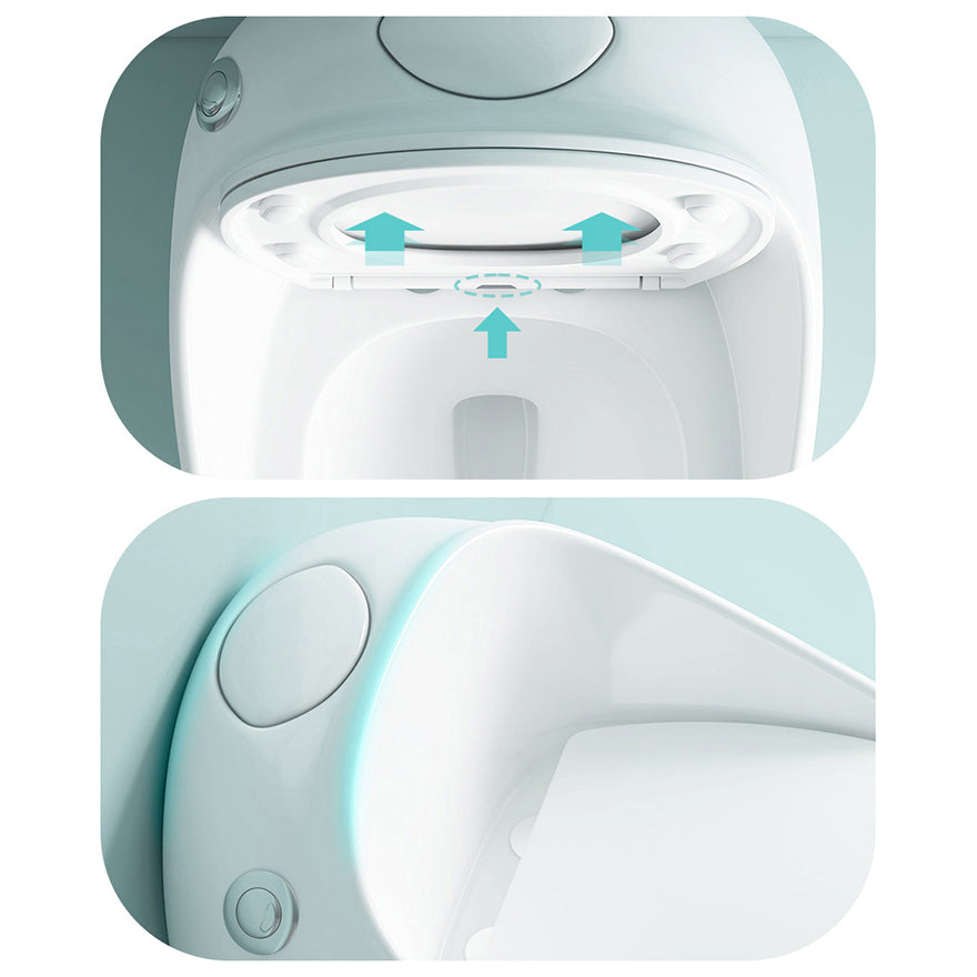 1-Piece Flush Toilet 1.2/1.6 GPF Elongated Toilet Bowl for Bathroom