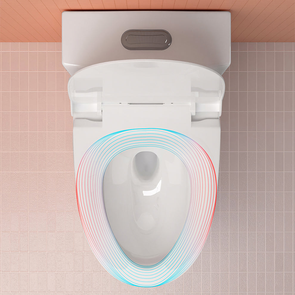 1-Piece Flush Toilet 1.2/1.6 GPF Elongated Toilet Bowl for Bathroom