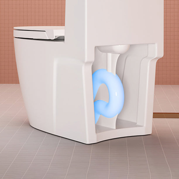 1-Piece Flush Toilet 1.2/1.6 GPF Elongated Toilet Bowl for Bathroom