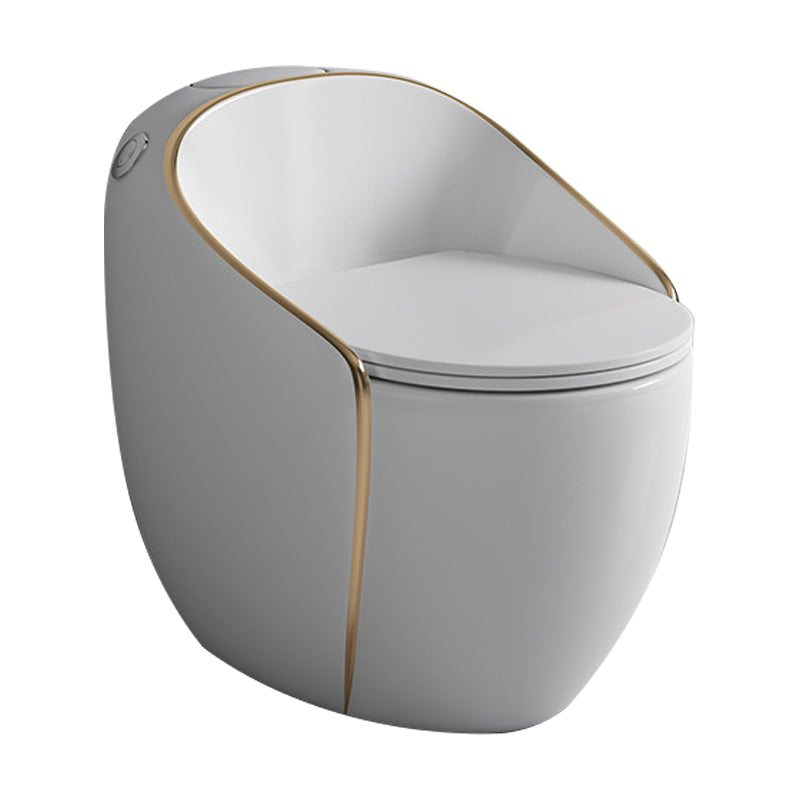 1-Piece Flush Toilet 1.2/1.6 GPF Elongated Toilet Bowl for Bathroom