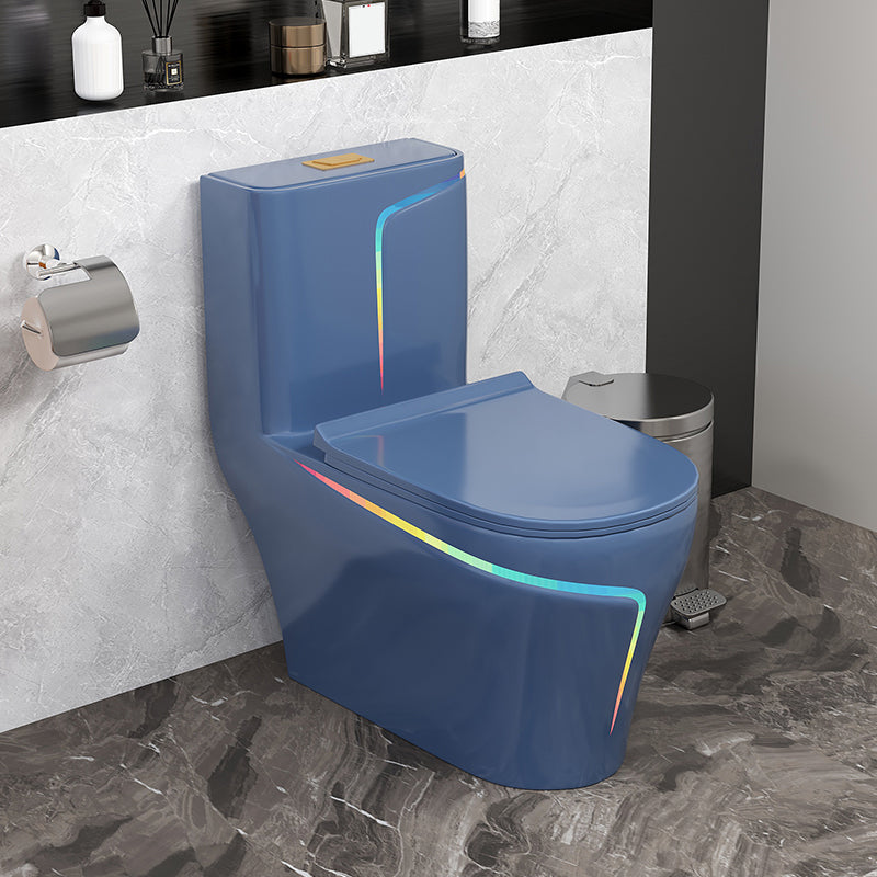 Traditional Flush Toilet Floor Mount One-Piece Toilet with Slow Close Seat