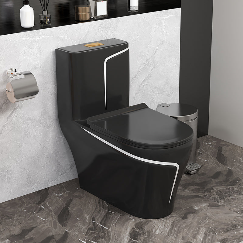 Traditional Flush Toilet Floor Mount One-Piece Toilet with Slow Close Seat