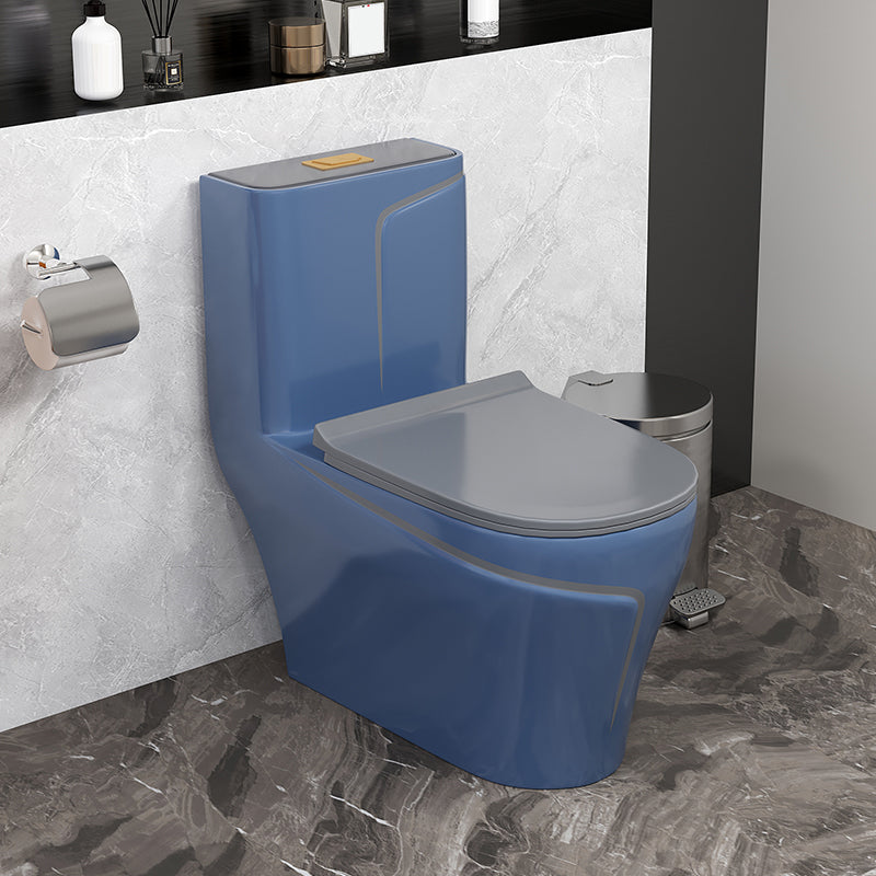 Traditional Flush Toilet Floor Mount One-Piece Toilet with Slow Close Seat