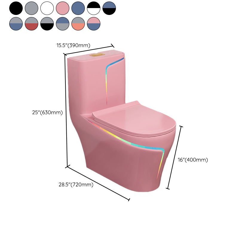 Traditional Flush Toilet Floor Mount One-Piece Toilet with Slow Close Seat