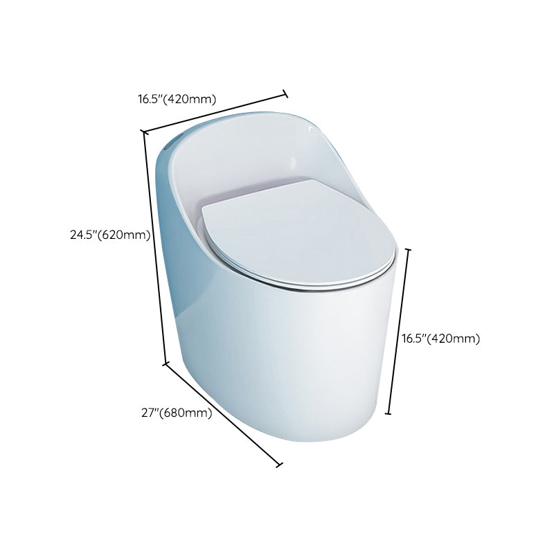 1-Piece Flush Toilet 1.2/1.6 GPF Elongated Toilet Bowl for Bathroom