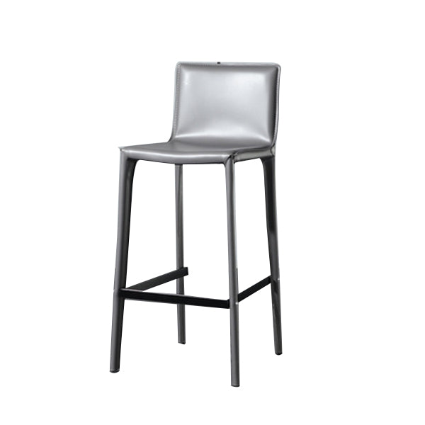 Contemporary Metal Counter Height Stools Low Back Stool for Bar