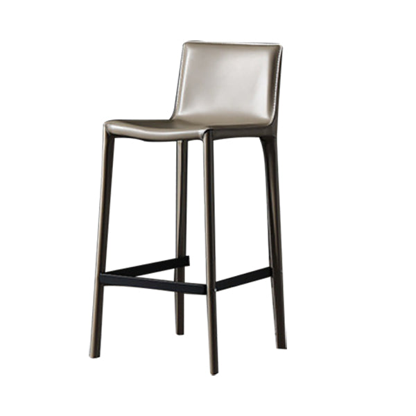 Contemporary Metal Counter Height Stools Low Back Stool for Bar