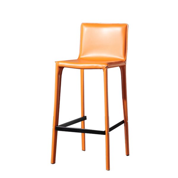 Contemporary Metal Counter Height Stools Low Back Stool for Bar