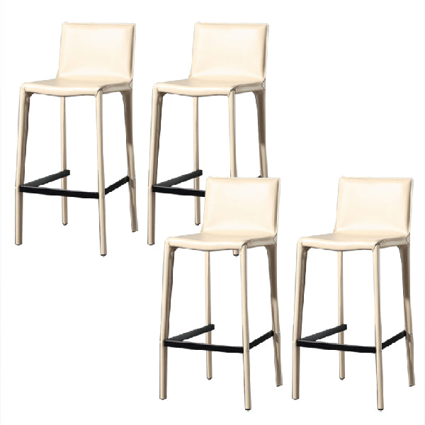 Contemporary Metal Counter Height Stools Low Back Stool for Bar
