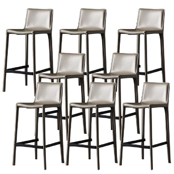 Contemporary Metal Counter Height Stools Low Back Stool for Bar