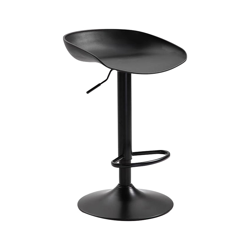 Industrial Backrest Chair with Metal Base Adjustable High Chair for Bistro Bar