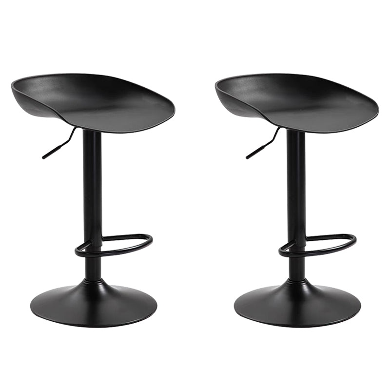 Industrial Backrest Chair with Metal Base Adjustable High Chair for Bistro Bar