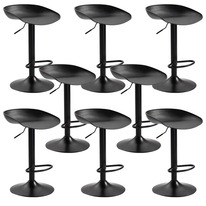 Industrial Backrest Chair with Metal Base Adjustable High Chair for Bistro Bar