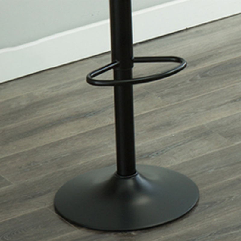 Industrial Backrest Chair with Metal Base Adjustable High Chair for Bistro Bar