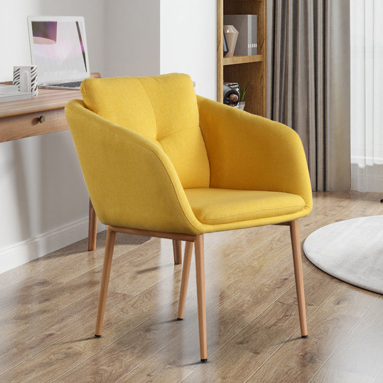 Modern Style Armless Chair Fabric Low Back Upholstered Desk Chair