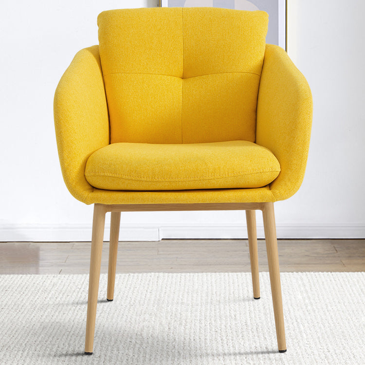 Modern Style Armless Chair Fabric Low Back Upholstered Desk Chair