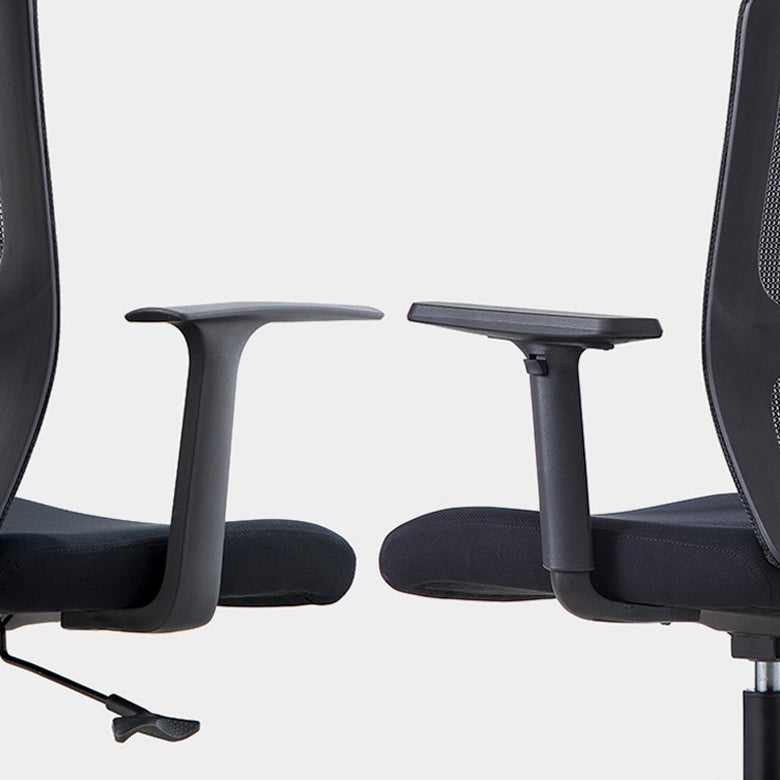 23" Wide Modern Desk Chair Black Breathable AirGrid Office Chair