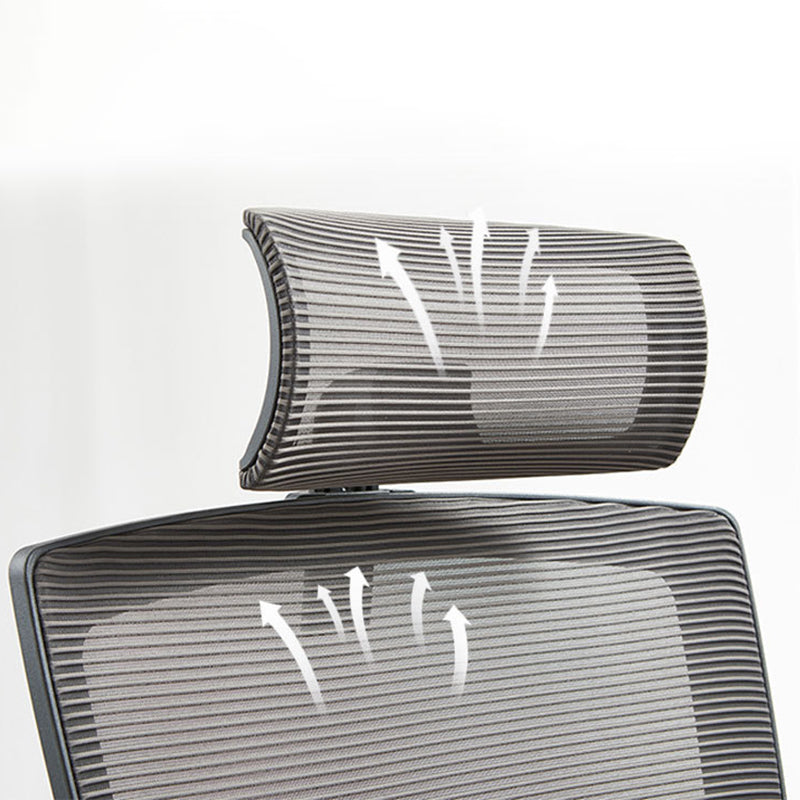 26 Inch Wide Modern Desk Chair Black Fixed Arms Office Chair