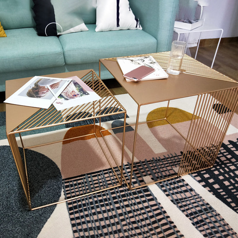 Metal Square Coffee Table Mid Century Simple Frame Cocktail Table