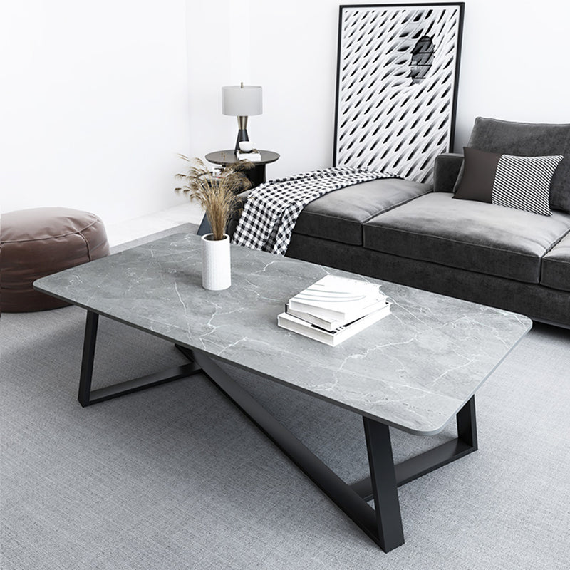 Frame 15.7" H 1 Single Cocktail Table Rectangular Slate Simple Coffee Table