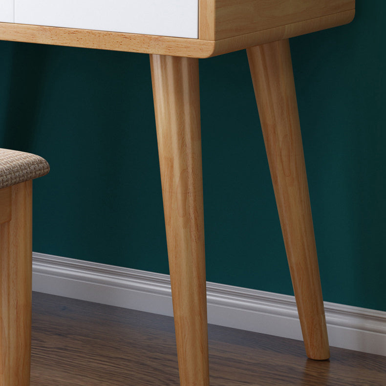 Solid Wood Dressing Table Mirror Make-up Vanity with 1 Drawer