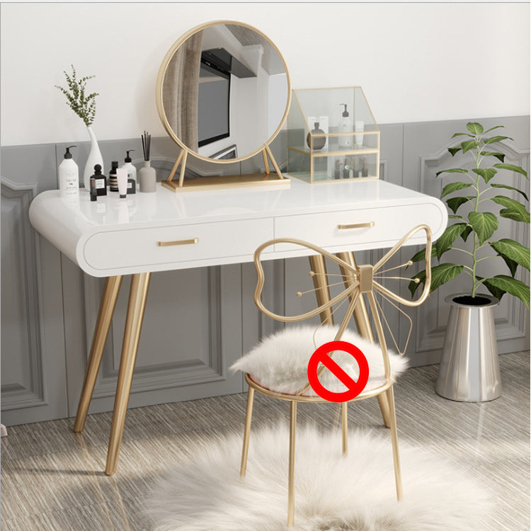 Glam Style 2-Drawers Wooden Table Dressing Table Make-up Vanity