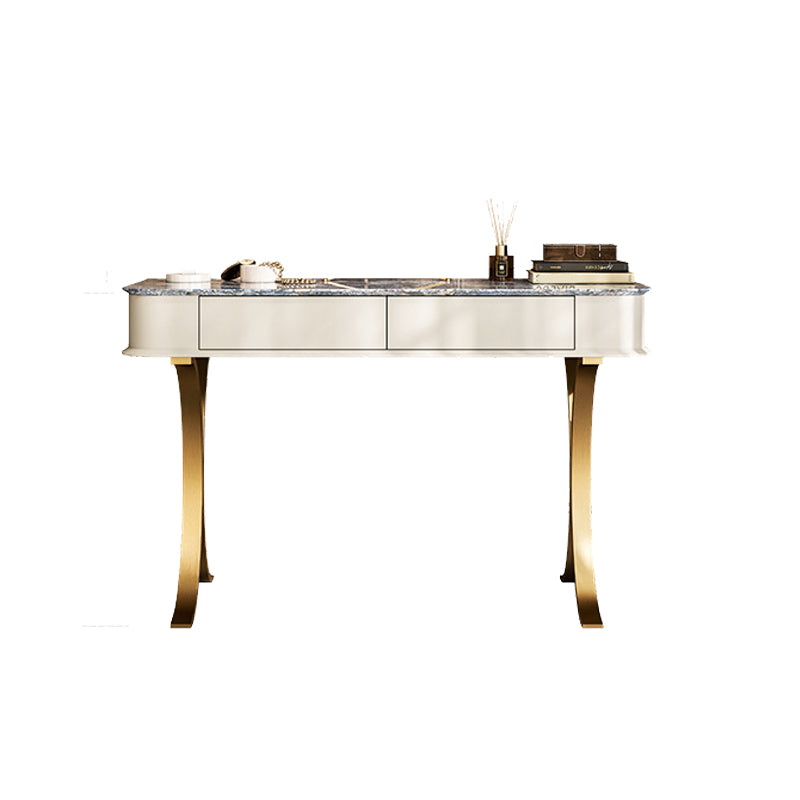 Bedroom Make-up Vanity Luxurious Stone Top Dresser with Padded Stool