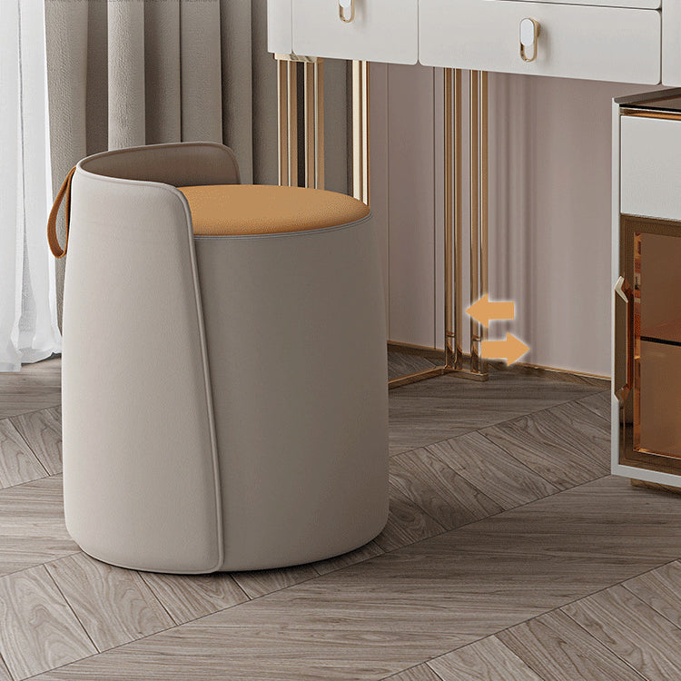 Vanity Mirrored Dressing Table Stool Set Glass Top Makeup Vanity