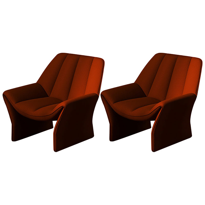 Upholstered Lounge Chair Armless Solid Color Chair with Cushion