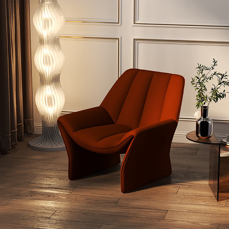 Upholstered Lounge Chair Armless Solid Color Chair with Cushion